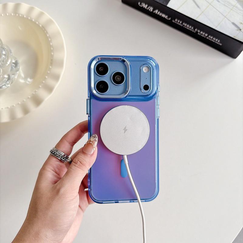 Phone Case IPhone 16 15 14 13 12 Pro Max Full Body Shockproof Glossy Color Changing