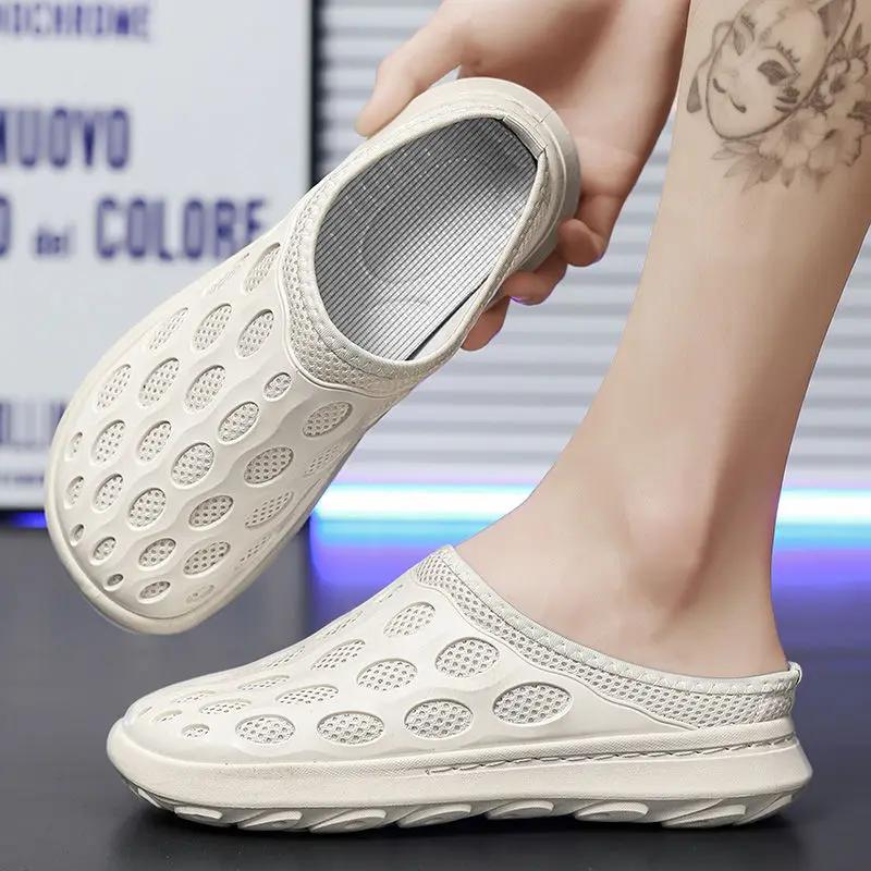 Slippers for Men Platform Outdoor Shoes Mascullino Fun Low Price Cheap Liquidation 2025 Style Original Pvc Adult Eva Sandals Man