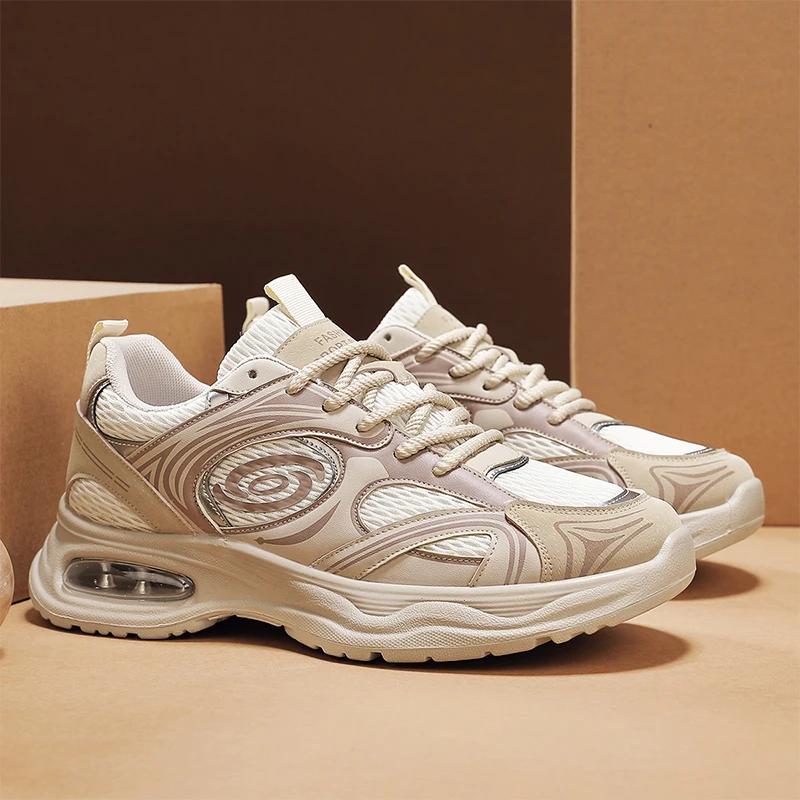 Nové prodyšné sportovní boty ze síťoviny Prodyšné pánské boty Měkká podrážka Tlumení nárazů Ležérní běžecké boty pro muže