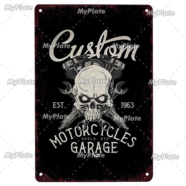 Cafe Racer Metal Sign Vintage Plaque Tin Sign Wall Decor For Garage Club Plate Crafts Ride Biker Poster Motorcycle
