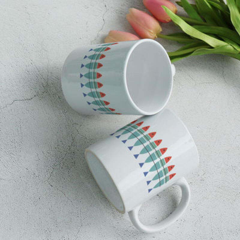 

tk443-Design Mug 2p-Nordic Fish Pattern