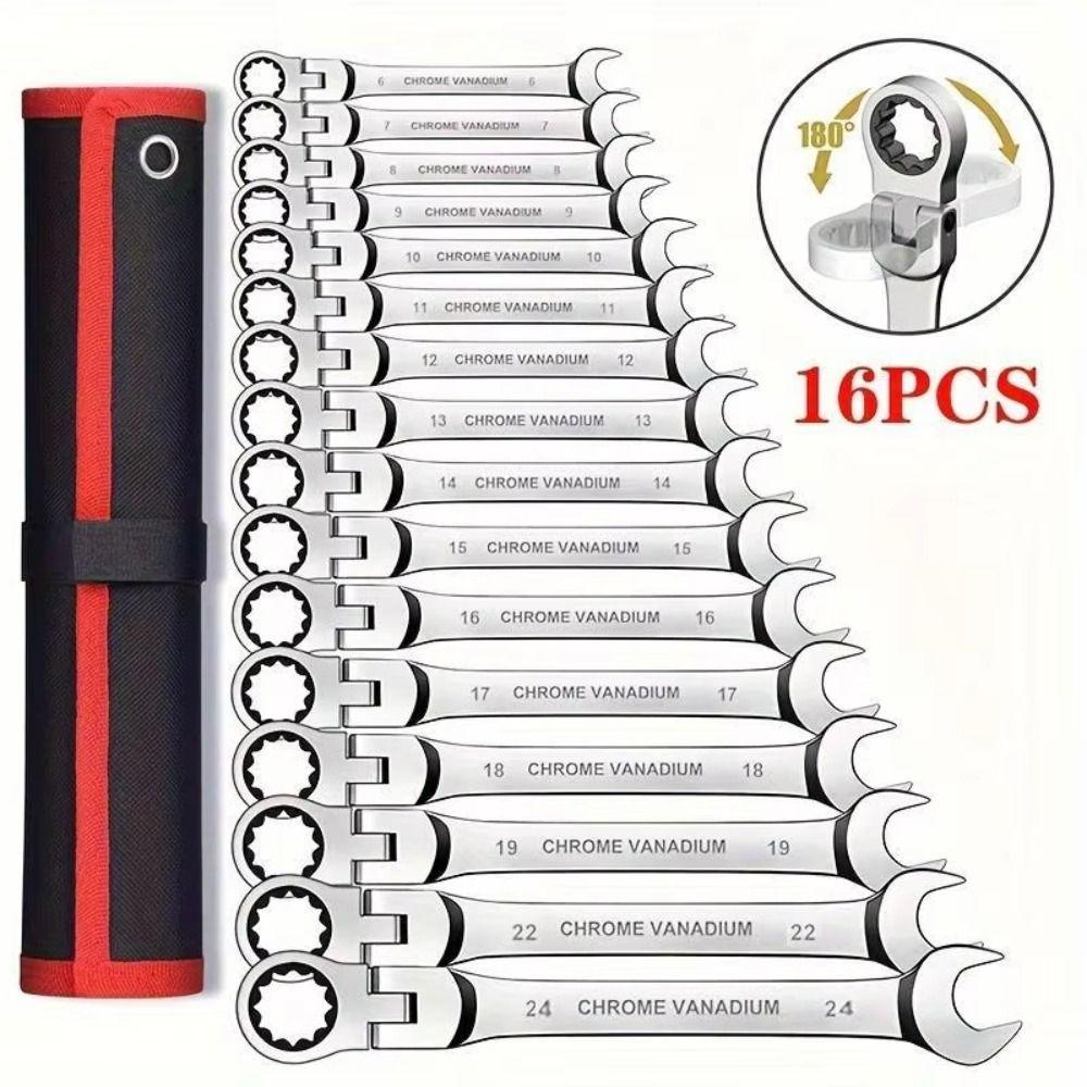 72 Tooth Ratchet Ratchet Wrench Set Spring Head Key Universal Car Wrench  Automotive Maintenance