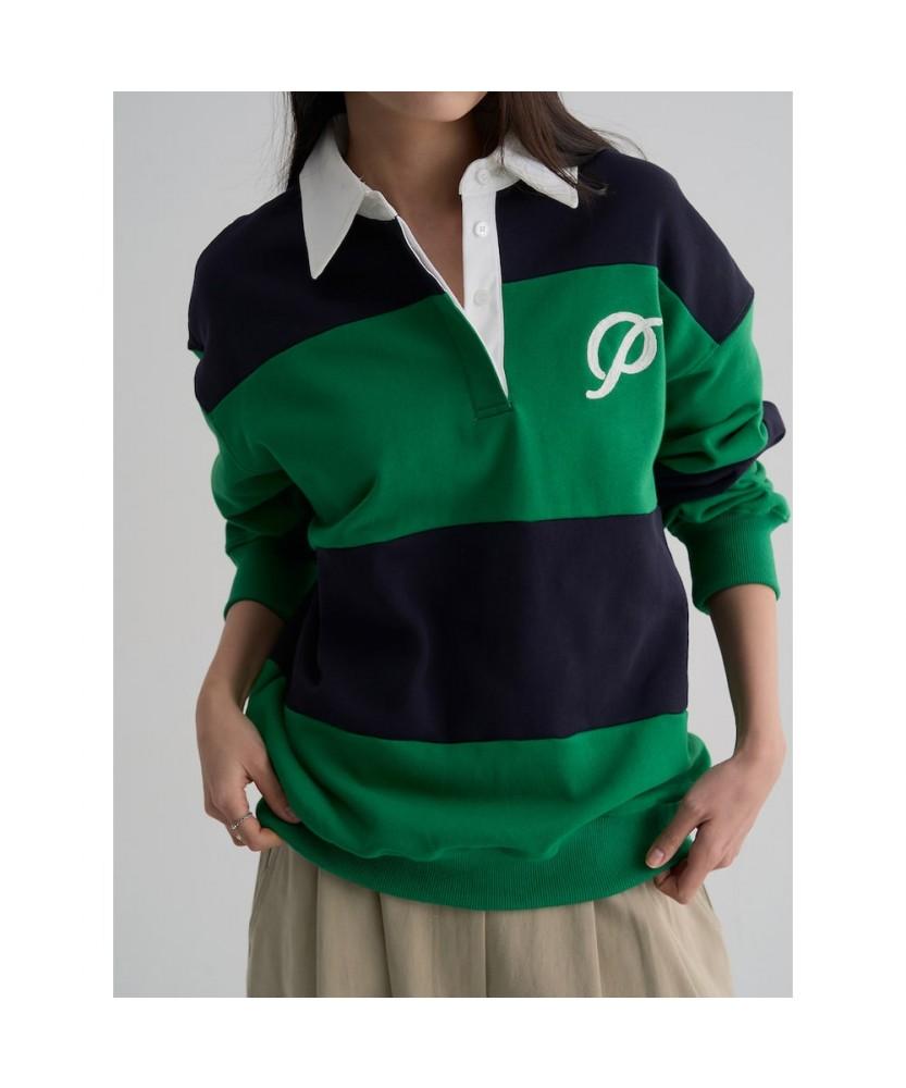 8seconds Collared Rugby T-Shirt Green