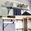 Heavy Duty Closet Shelf Brackets Set Iron Closet Storage Shelf Brackets Set Wall Mounted Organizes Supports for House