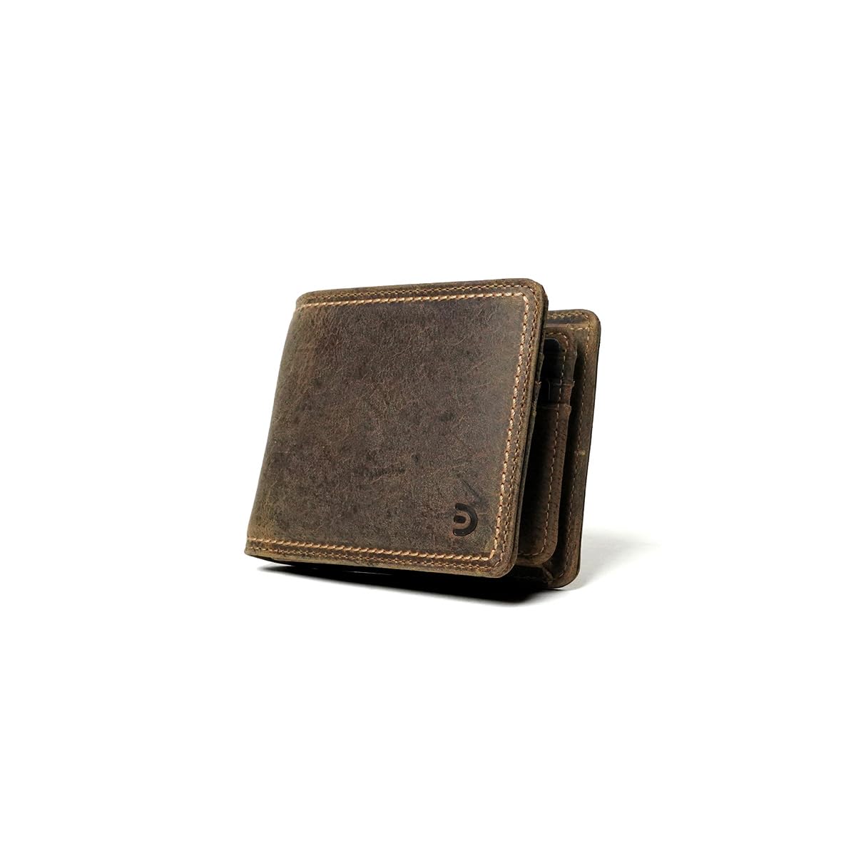 

Baggy Port Bifold Kudu for Men and Women ZKM-902 Wallet, Leather, Unisex, (Camel)