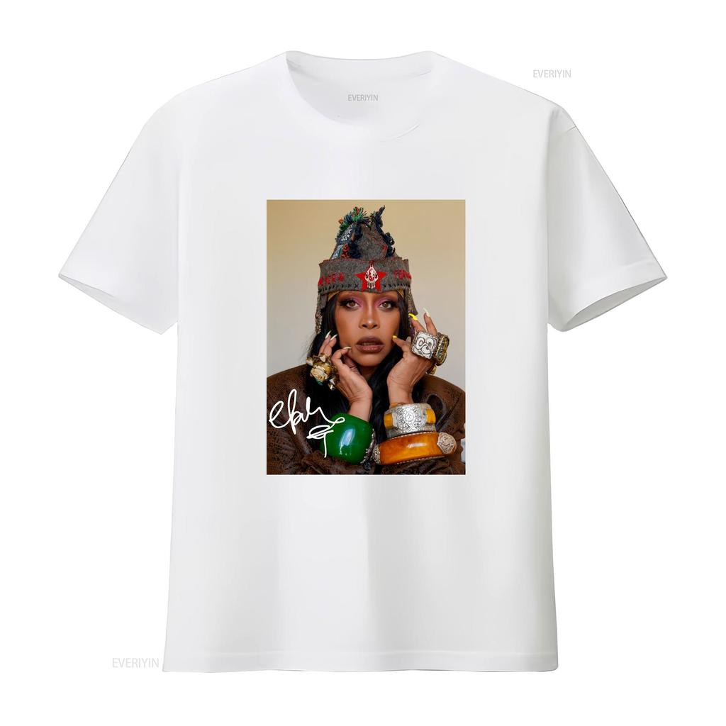 poster Erykah Badu signature T shirt black Short sleeve All sizes S 5Xl 1F920 vintage Washed Breathable designer clothes