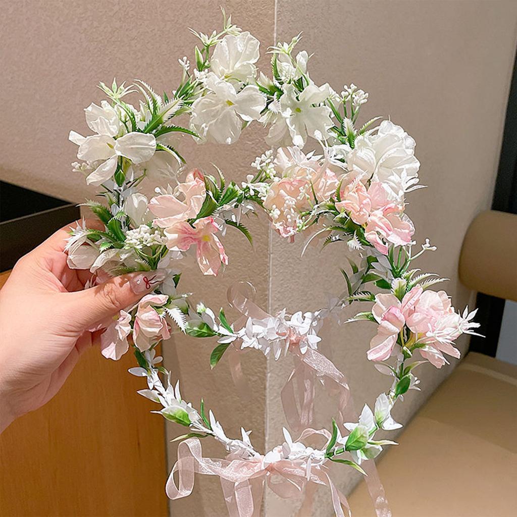 Women's Garland Flower Hairband Durable Photography Flower Design Hairband for Women Party Hairstyle Making