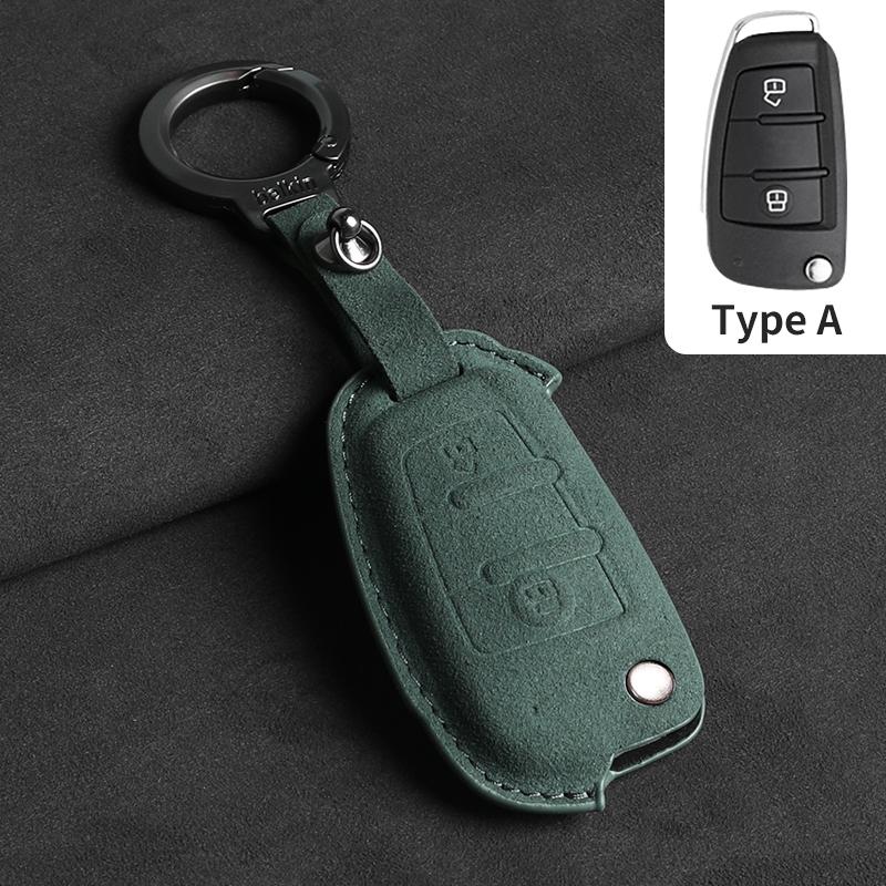 Suede Leather Car Key Case Cover Shell Fob For Jac S2 Refine S3 S4 S5 S7 R3 A5 Jac A13 A13Rs Refine M3 V7 T6 Pickup Fritson T8