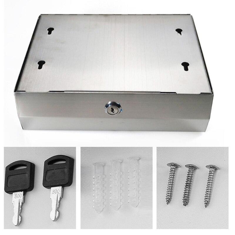 Large capacity stainless steel wall towel container for kitchen bathroom towels with lock |