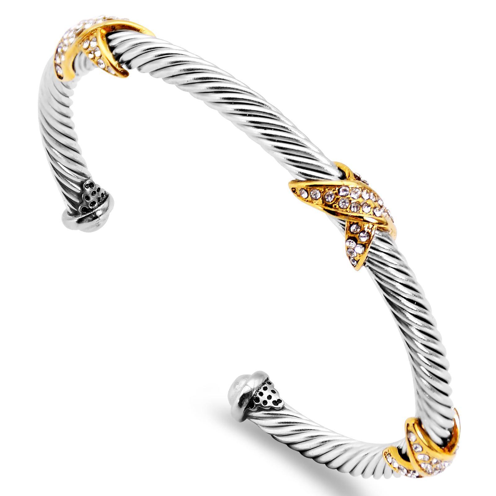 Браслет из тонкой витой проволоки из нержавеющей стали Универсальный Тренд Нишевый Дизайн Ювелирных Изделий Подарок на Праздник