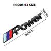 2PCS for BMW M M3 M4 M5 E60 X1 X5 X3 X7 X6 F10 F20 M Performance Metal Car Accessories Sticker Emblem Decal Exterior Decoration