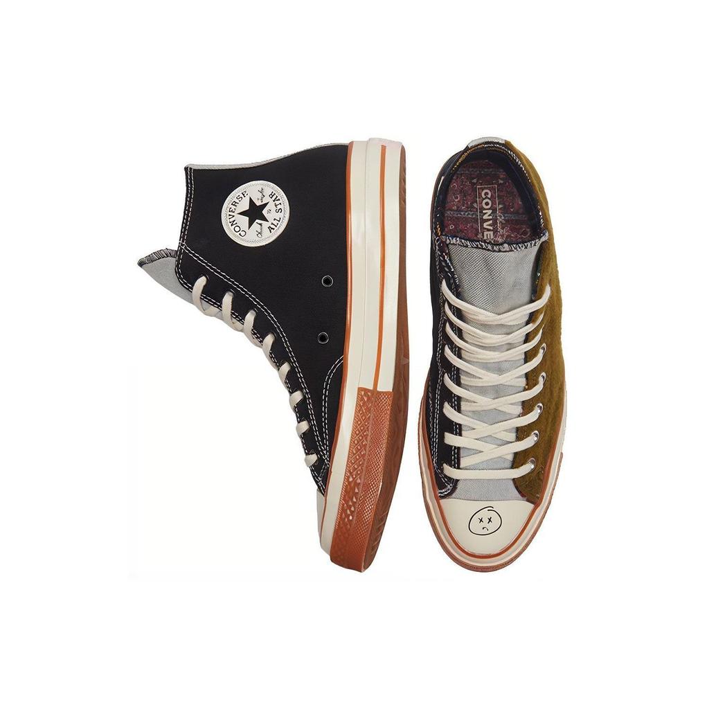 Converse 1970-es évek Chuck Taylor All Star Kényelmes Sokoldalú Magasszárú Vászoncipők Unisex Sneakerek Fekete Barna 169843C