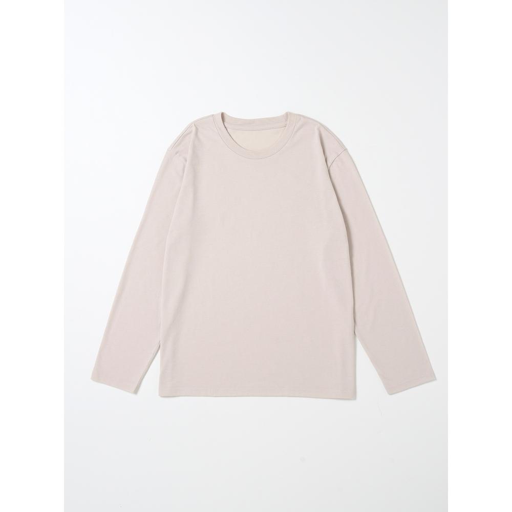 Daiso [common] Long SLeeve CoTTon BLend T shirT L xL Beige