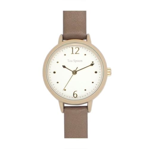 

Tea Spoon Beige Case Watch E03721A-1 MOC Women s Brown