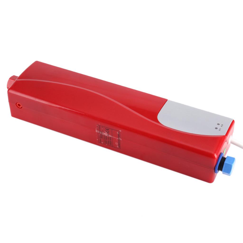 3000W Mini Elektrischer Durchlauferhitzer Sofort Warmwasser Badezimmer Küche Verwendung  (rot)