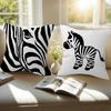 Abstract Line Black and White Zebra   Cushion Cover Inches Farmhouse Decor Home Throw Pillow Covers for Couch Decorations