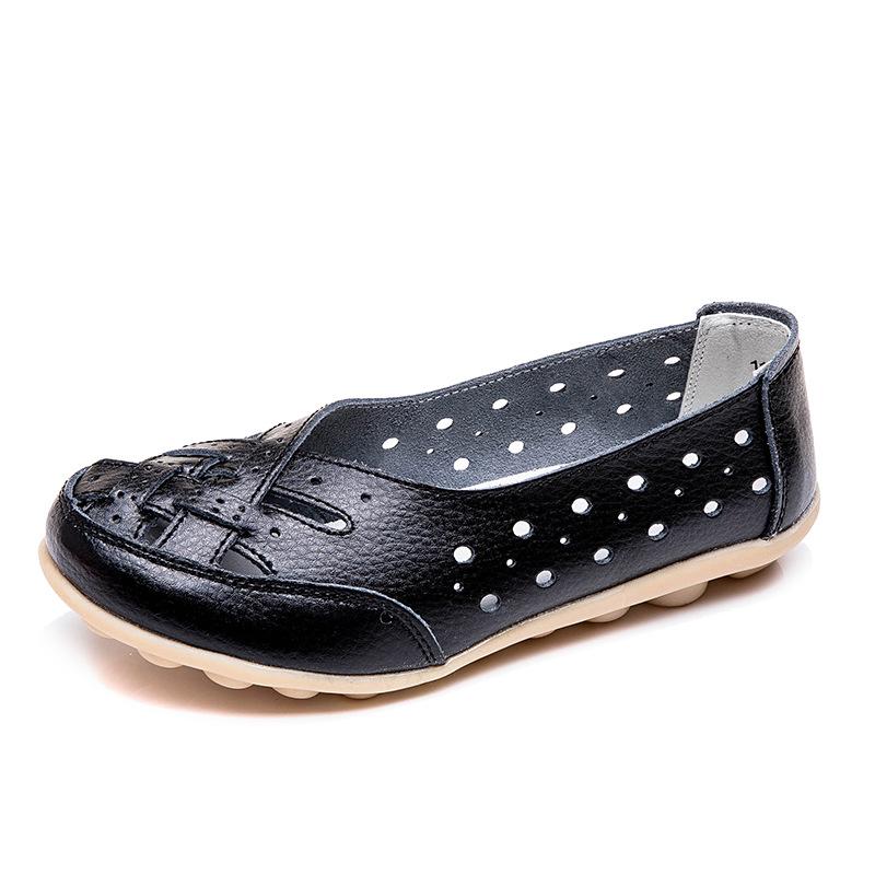 

Women s Size 35-46 Summer Loafers: Bird s Nest Design, Hollow Closed Toe, Comfort Beef Tendon Sole 38 чорний