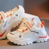 Summer Kids White Shoes Mesh Breathable Sneakers Fashion Dad Shoes Boys Running Single Mesh Shoes
