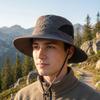 Summer Fishing Hat Men's Big Brim Hat Outdoor Solid Color Sunscreen Hat Travel Sun Hat