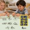 8PCS/Set Fun Metal Chinese Ring Puzzle IQ Logic Game Intelligent Brain Teaser For Children Adult Family Entertainment 2026 New