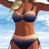 Nuevo Bikini Europeo y Americano Dividido para Mujer Sexy Chicas Calientes Conjunto de Dos Piezas Tirantes Espalda Descubierta Delgado, Bañador