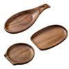 Wood Look Spoon Rest for Home Cooking with Calm Brown Style, Daily Meal Service and Simple Wipe After Serving Care