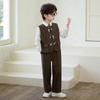 Boys' Spring Hanfu Vest Set with Embroidery - Formal Wear for Performances and Events