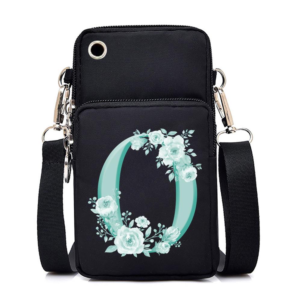 Crossbody Bag 26Alphabet Printed Letters Trend Shoulder Bag Mobile Phone Change Bag