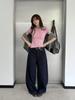 2026 Spring Women's Korean Style Wide-Leg Casual Pants - Loose Slimming, Thirteen Line Design