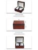 High-End Wood Grain Magnetic Flip Watch Display and Storage Box
