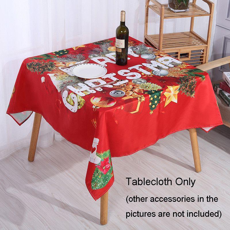 Stylish Polyester Christmas Table Cloths Featuring Bright Colors And Oil-proof Design