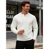 Men S Slim Fit Long Sleeve Hoodless Sweatshirt Jacquard Grid Vintage Base Shirt