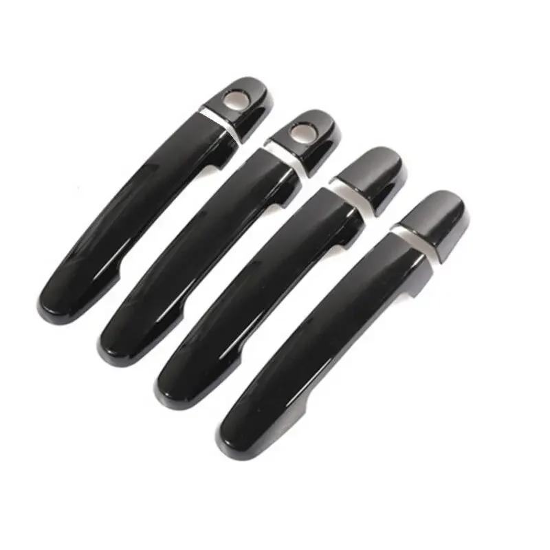 Door Handle Cover For Toyota Ractis 2005 2006 2007 2008 2009 2010 Gloss Black Chrome Car Trim Styling Accessories Stickers