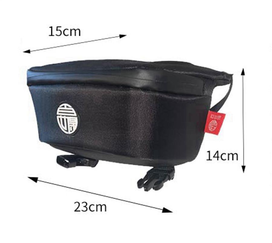 Motorcycle Handlebar Bag Storage Bag Mobile Phone Charger Waist Bag Black