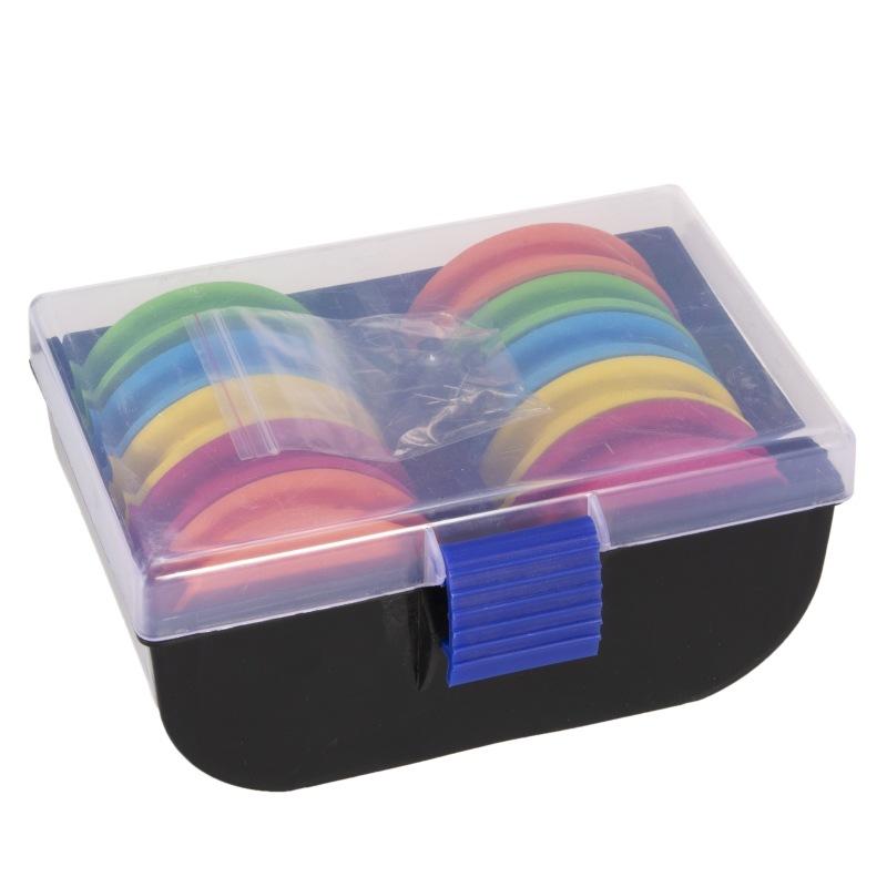 10 Set Fishing Line Round Coil EVA Foam Pins Fishing Line Winder Rig Box Colored Large Coil Coil Main Wire Tangled Wire Sub-box