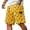 Pantaloncini Casual da Uomo in Velluto a Coste con Coulisse Stile Hawaiano Fantasia Palme Leggeri Comodi da Indossare Abbigliamento da Spiaggia Estivo