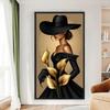 Elegant Woman Full 11CT 3 Strands DIY Stamped Cross Stitch Kits Large Size 15.74x27.56inch Stitch Art and Crafts Kits