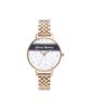 OLIVIA BURTON Watch Women's OB16VS06 Verti Pink & Navy Stripe & Rose Gold Bracelet 34mm