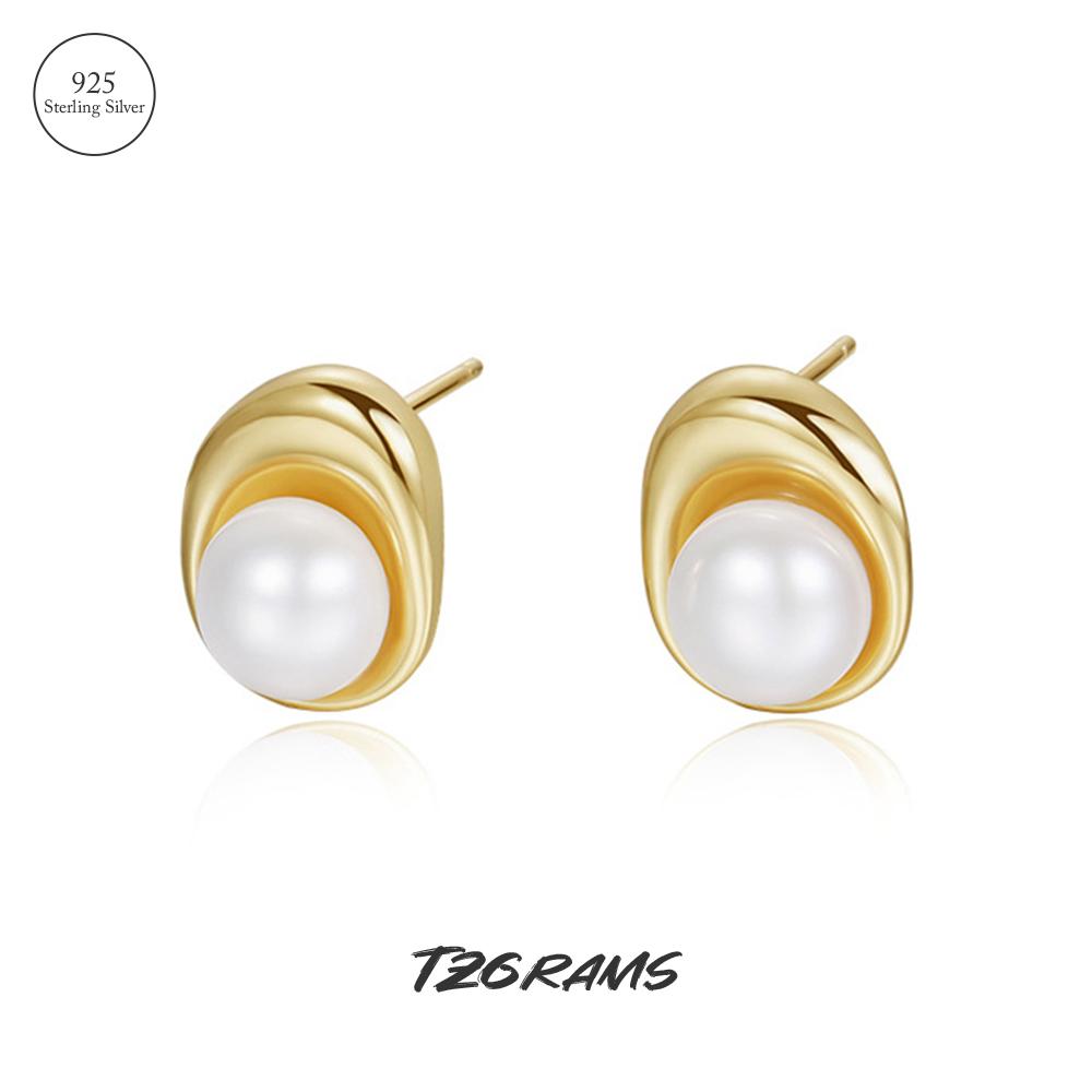 

Женские серьги-гвоздики овальной формы из стерлингового серебра 925 пробы с жемчугом Изысканные ювелирные изделия Изысканные свадебные украшения для невесты