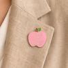 Yangyizhi Brooch Pin, Enamel Teacher-Themed Fruit Shape Lapel Lightweight Outfit Badge for Teachers Day Graduation