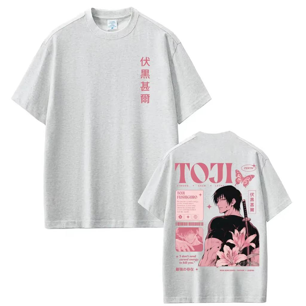 2026 Anime Jujutsu Kaisen Fushiguro Toji T Shirts Men Women Trendy Hip Hop Streetwear Oversized T-shirt Short Sleeve Casual Clothing