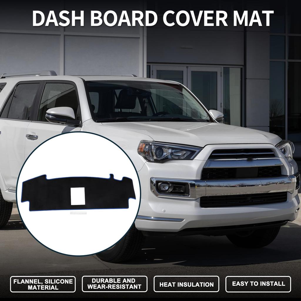 TUCKBOLD Nissan Sakura Dashboard Car Dashboard Protective Interior Sun Flannel Black with Blue Set Mat, Cover, Mat, Accessories, Protection,