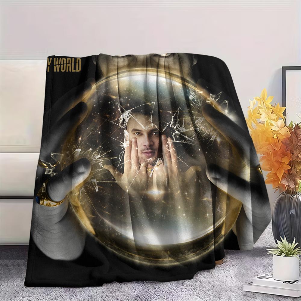 1PC JuL C'est Pas Des Lol Print Flannel Blanket, High quality All Seasons, Home Decor, Warmth and Comfort, Perfect for Christmas Gifts