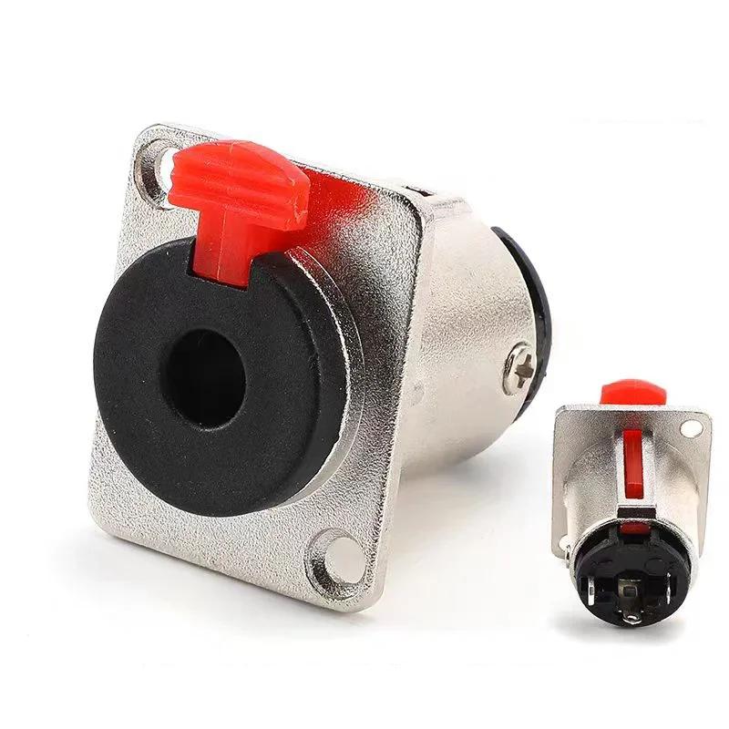 5/20Pcs 2-hole Stereo 1/4 Inch 6.35mm Female Socket 6.35 Jack Panel Mount Terminal for MIC Microphone Audio Cable