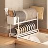 Modern Two-Tier Aluminum Dish Drying Rack