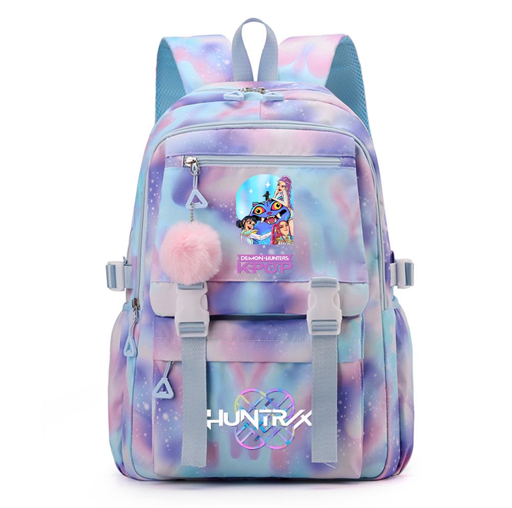 Cartoon Demon Hunters Printed Backpack Schoolbag for Teenager Student Girl Boy Bookbag Large Capacity Waterproof Travel Bag Mochila