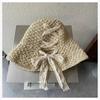 Women's Lace Bow Straw Hat 2026 New Summer Fashionable Foldable Wide-brimmed Sun Hat Beach Vacation Outerwear Hats for Ladies
