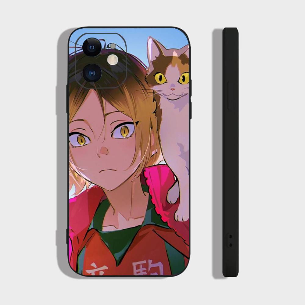 Anime H-Haikyuu Nekoma Phone Case For IPhone 17 Air 16 15 14 13 Pro Max 11 12 Black Silicone Cover