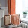 Terylene Cotton Semi-blackout Curtain Finished Embroidery Solid Color Living Room Kitchen Valance Bedroom Home Decoration