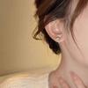 Silver Needle Zircon Pearl Round Earrings French Retro Court Style Temperament Earrings Light Luxury High-end Earrings